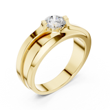Gold Men's Ring GGR-0030, Yellow Gold, view 2