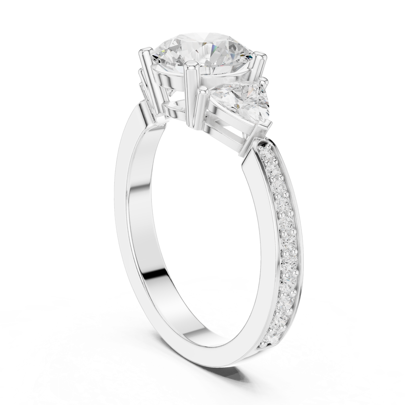 Gold Ring DDLR-264, White Gold, view 1