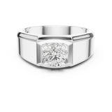 14K Solid Gold Lab Diamond Solitaire Ring, White Gold, view 4