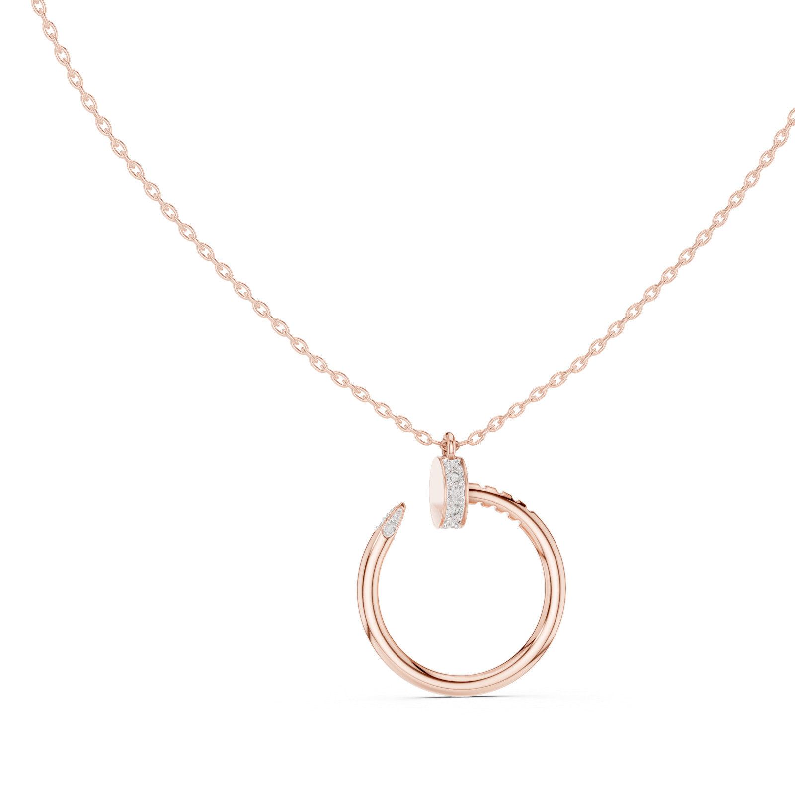 Gold Pendant 12-10001P, Rose Gold, view 1