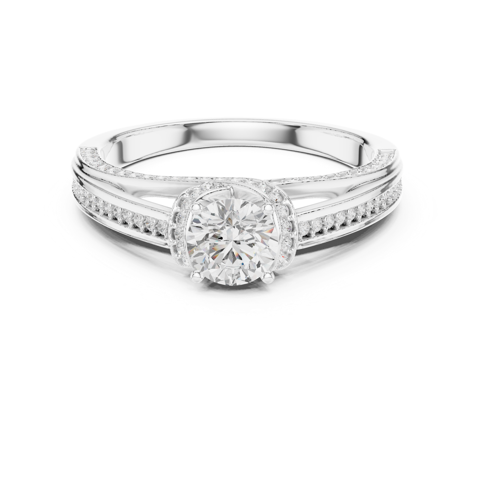 Gold Ring LR-0304, White Gold