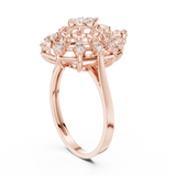 Gold Ring DDLR-822, Rose Gold, view 1