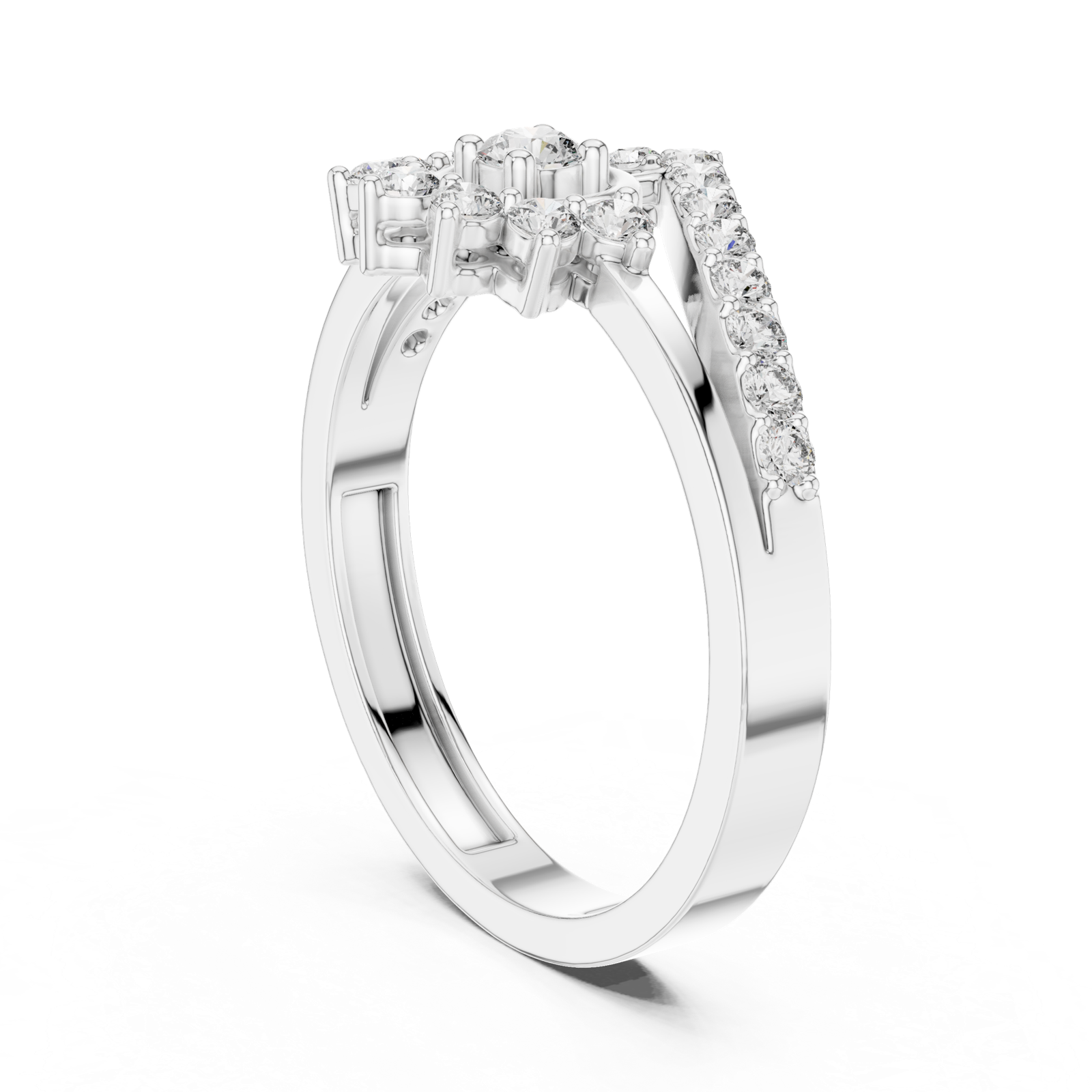 Gold Ring ALR-159, White Gold