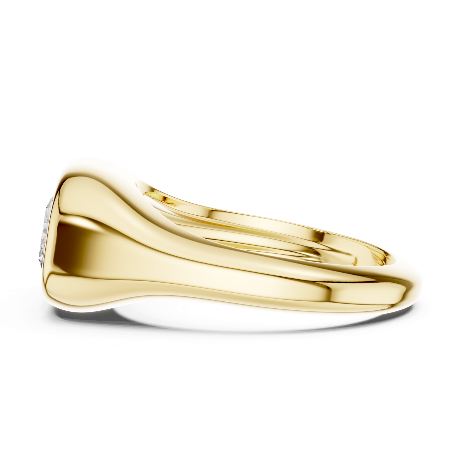 Gold Jewelry L36-4, Radiant center stone, Yellow Gold, view 3