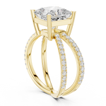 Gold Jewelry L36-25, Princess center stone, Yellow Gold, view 1
