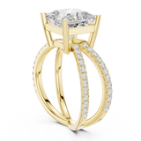 Gold Jewelry L36-25, Princess center stone, Yellow Gold, view 1