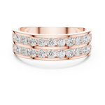 14K Solid Gold Lab Diamond Eternity Ring, Rose Gold, view 4