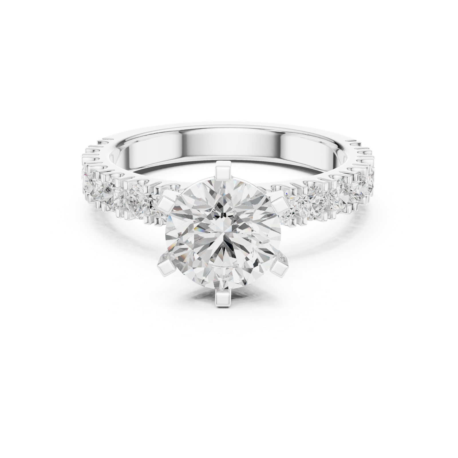 Gold Ring DDLR-751, White Gold, view 4