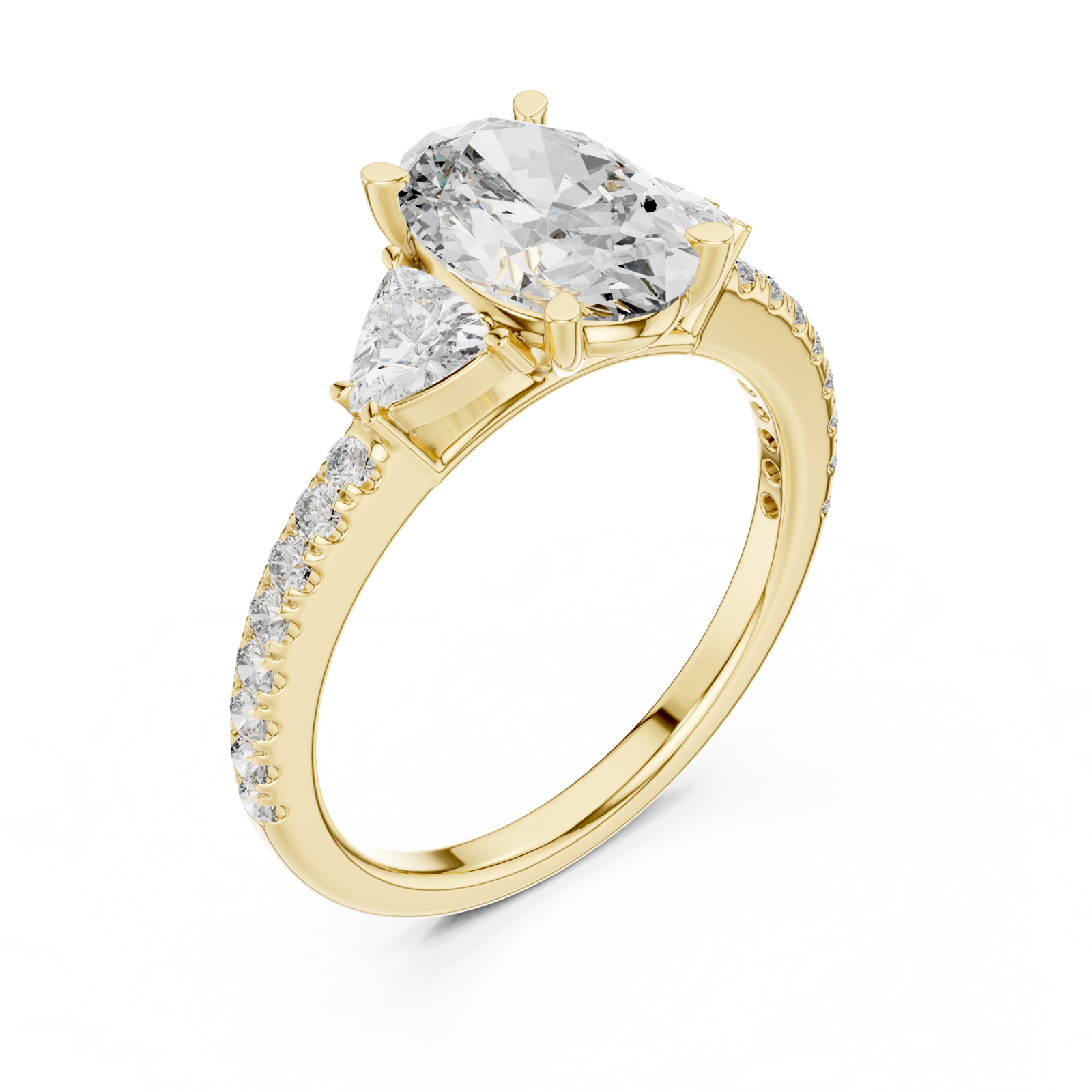 Gold Ring DDLR-184, Yellow Gold, view 2