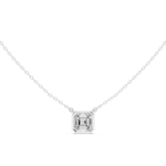 Gold Jewelry, Asscher center stone, White Gold, view 4