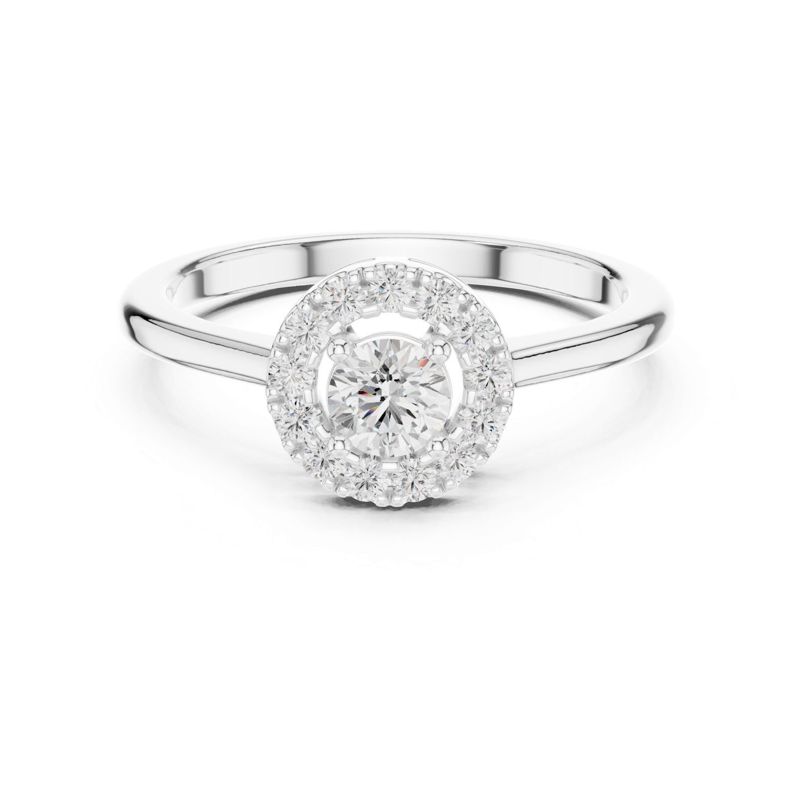 Gold Ring DDLR-833, White Gold, view 4