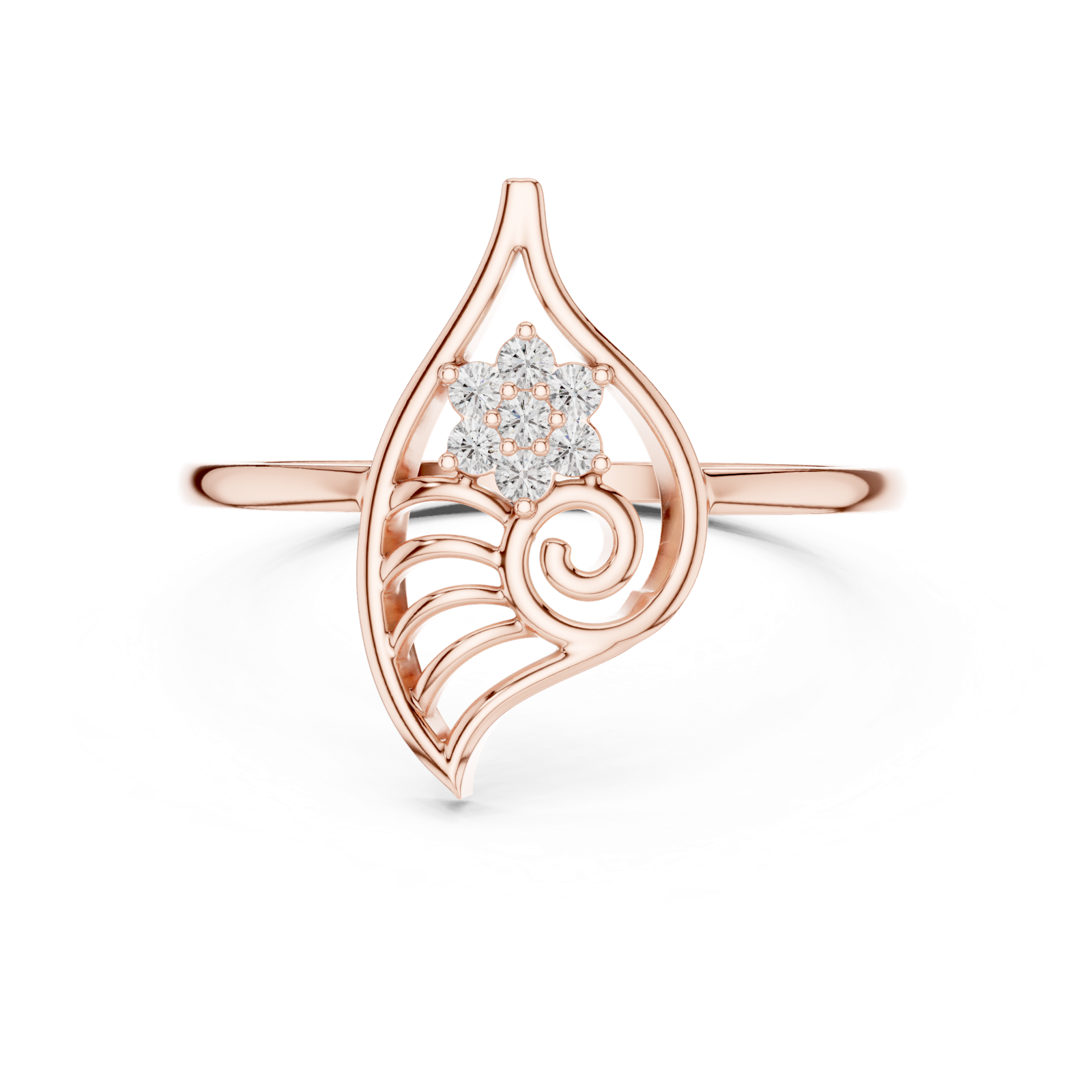 Gold Ring DR-6229, Rose Gold