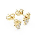 Gold Earrings 9-10021E, Yellow Gold, view 2