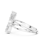 Gold Ring L03-444, White Gold, view 3