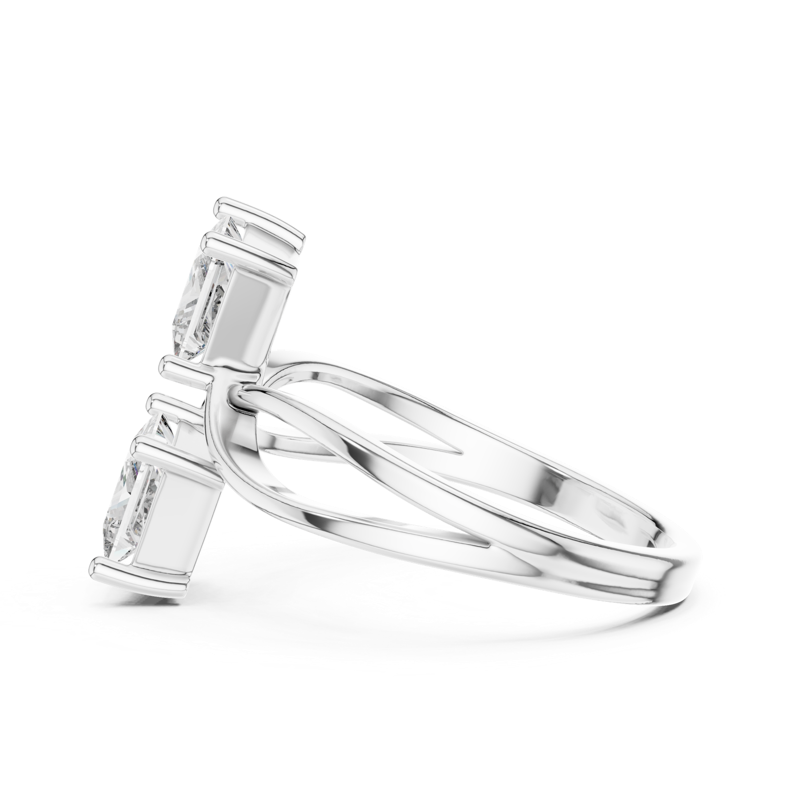 Gold Ring L03-444, White Gold, view 3