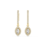 Gold Jewelry DDER-034, Marquise center stone, Yellow Gold, view 4
