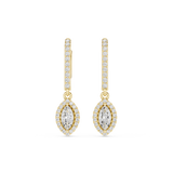 Gold Jewelry DDER-034, Marquise center stone, Yellow Gold, view 4