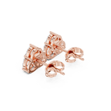 Gold Earrings APS-02-E, Rose Gold, view 2
