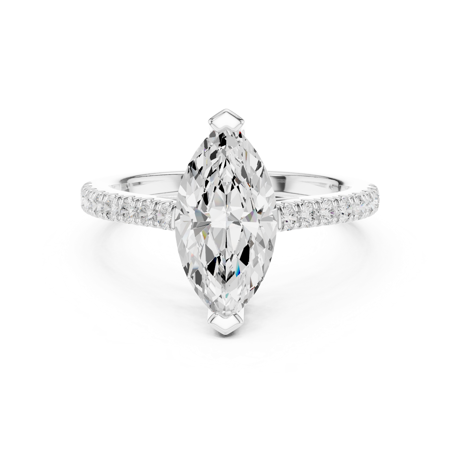 Gold Ring DDLR-877, White Gold, view 4