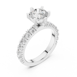 Gold Ring DDLR-751, White Gold, view 2