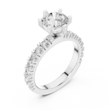 Gold Ring DDLR-751, White Gold, view 2