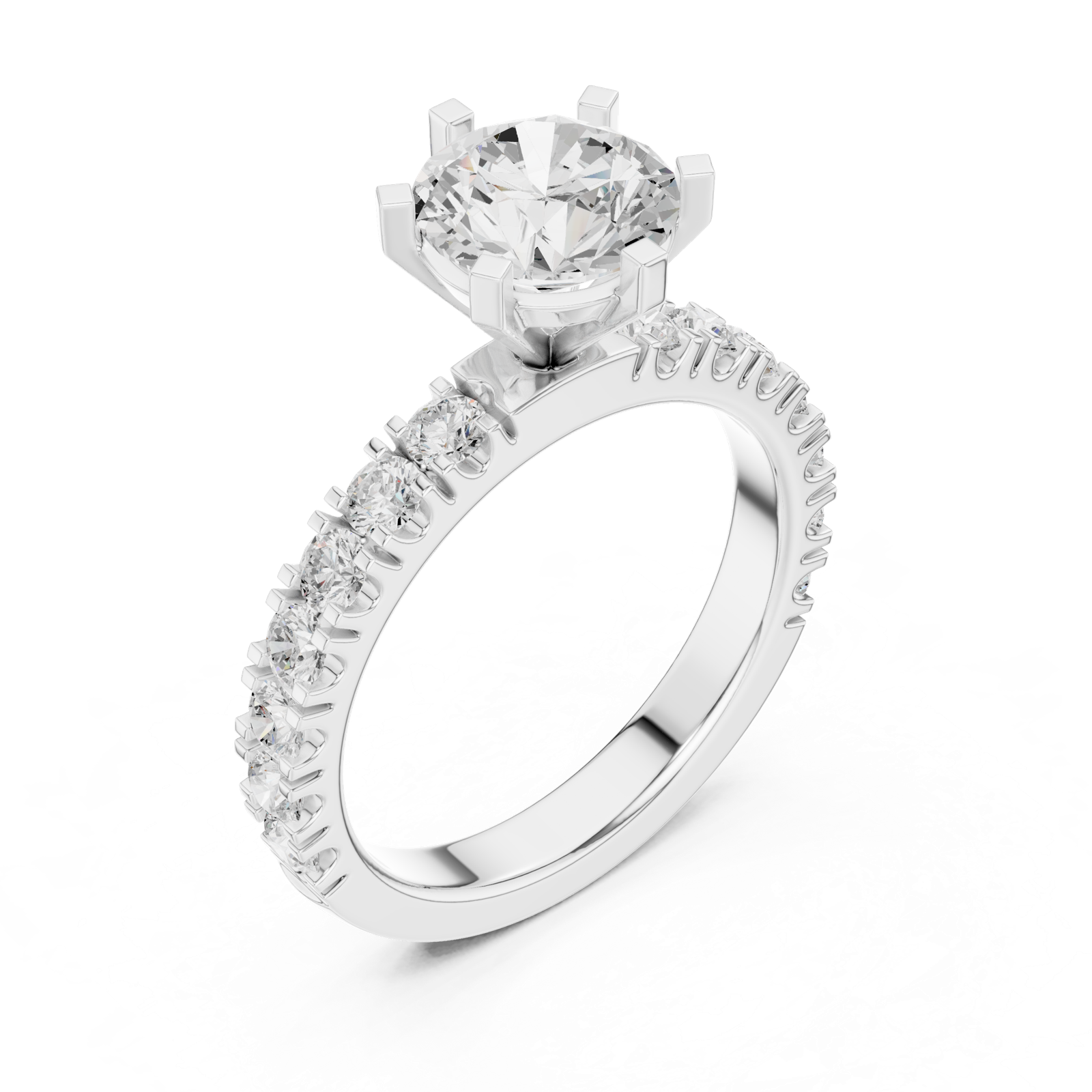 Gold Ring DDLR-751, White Gold, view 2