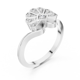 Gold Ring 00001L (50), White Gold, view 2