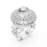 Gold Ring DDLR-748, White Gold, view 2