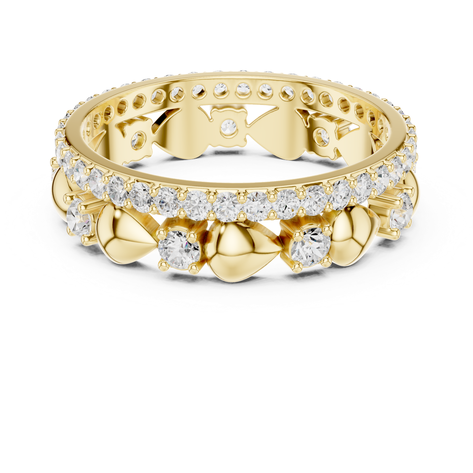 Gold Ring R30, Yellow Gold, view 4