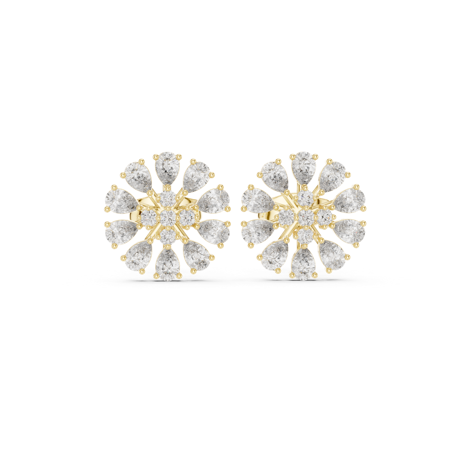 Gold Earrings L29-4040, Yellow Gold, view 4