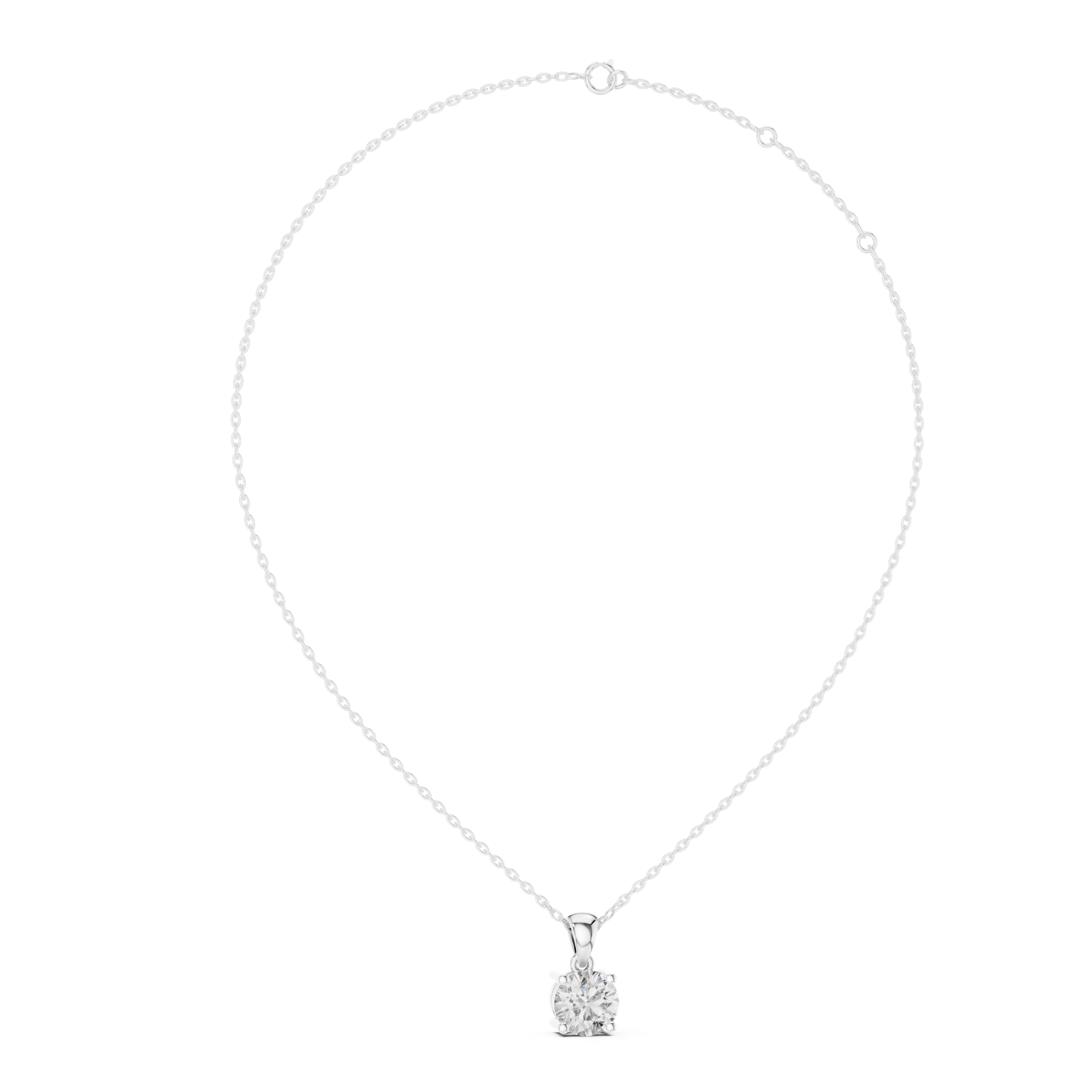 Gold Pendant PND-0001, White Gold, view 1
