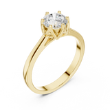 Gold Ring HLR-46, Yellow Gold, view 2