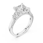 Gold Ring DDLR-1044, White Gold, view 2