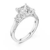Gold Ring DDLR-1044, White Gold, view 2