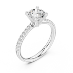 Gold Ring DDLR-628, White Gold, view 2