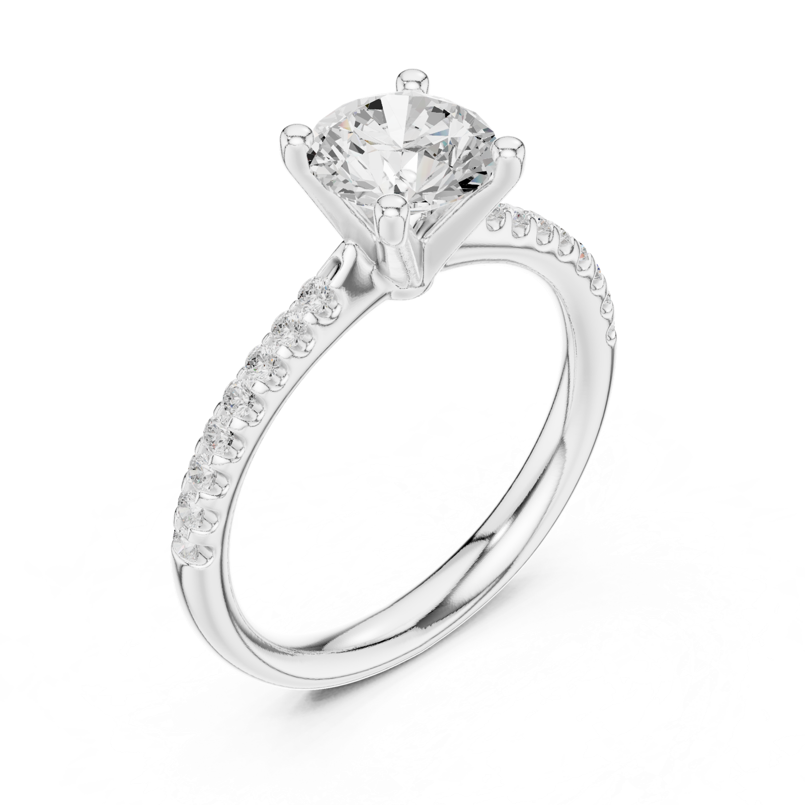 Gold Ring DDLR-628, White Gold, view 2