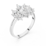 Gold Ring DDLR-1106, White Gold, view 2