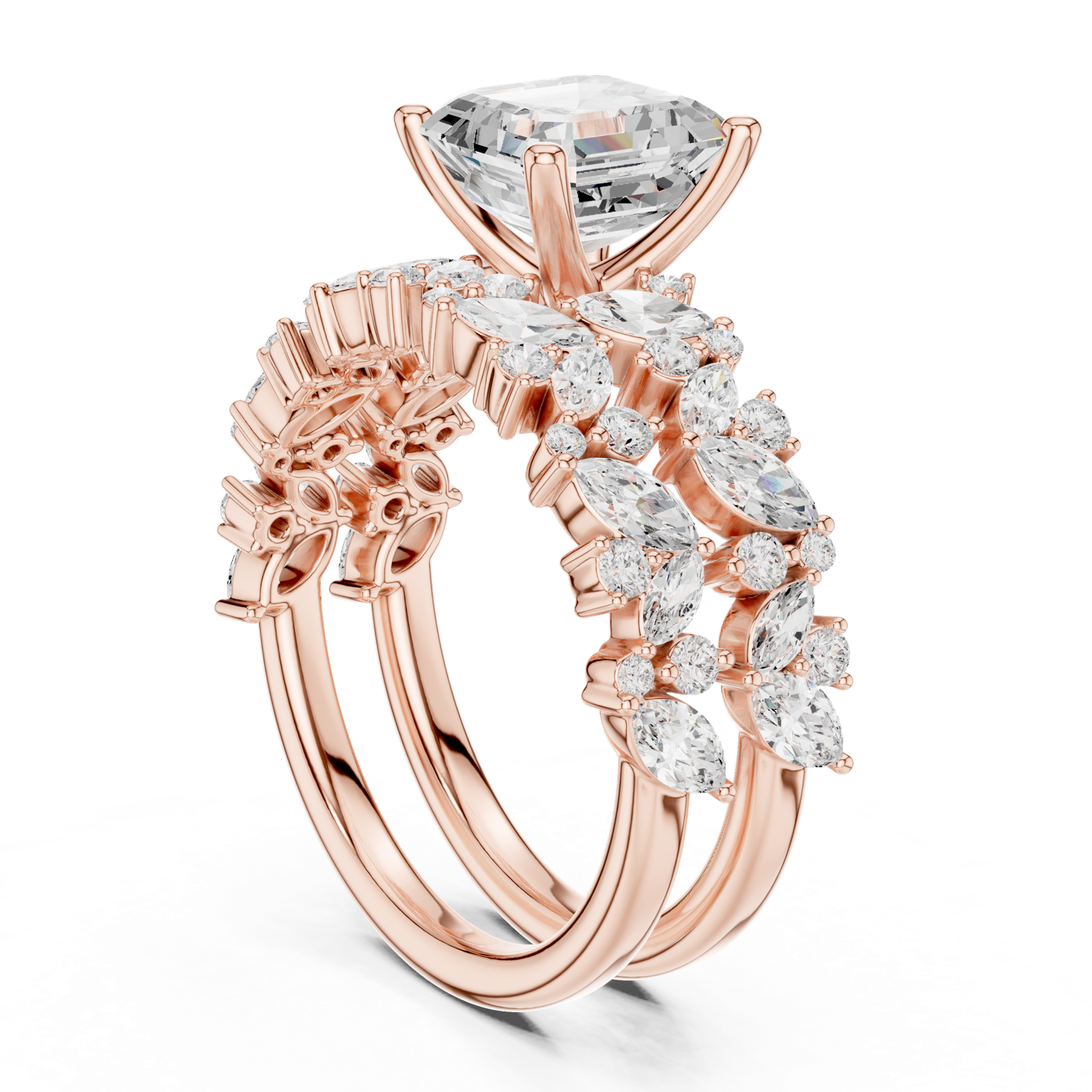 Gold Ring DDLR-940, Rose Gold, view 1