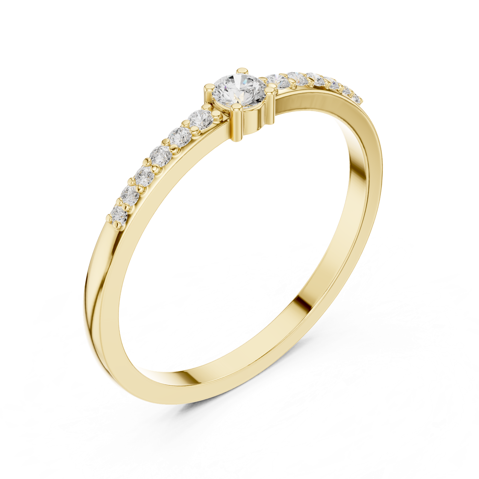 Gold Ring DDLR-467, Yellow Gold, view 2