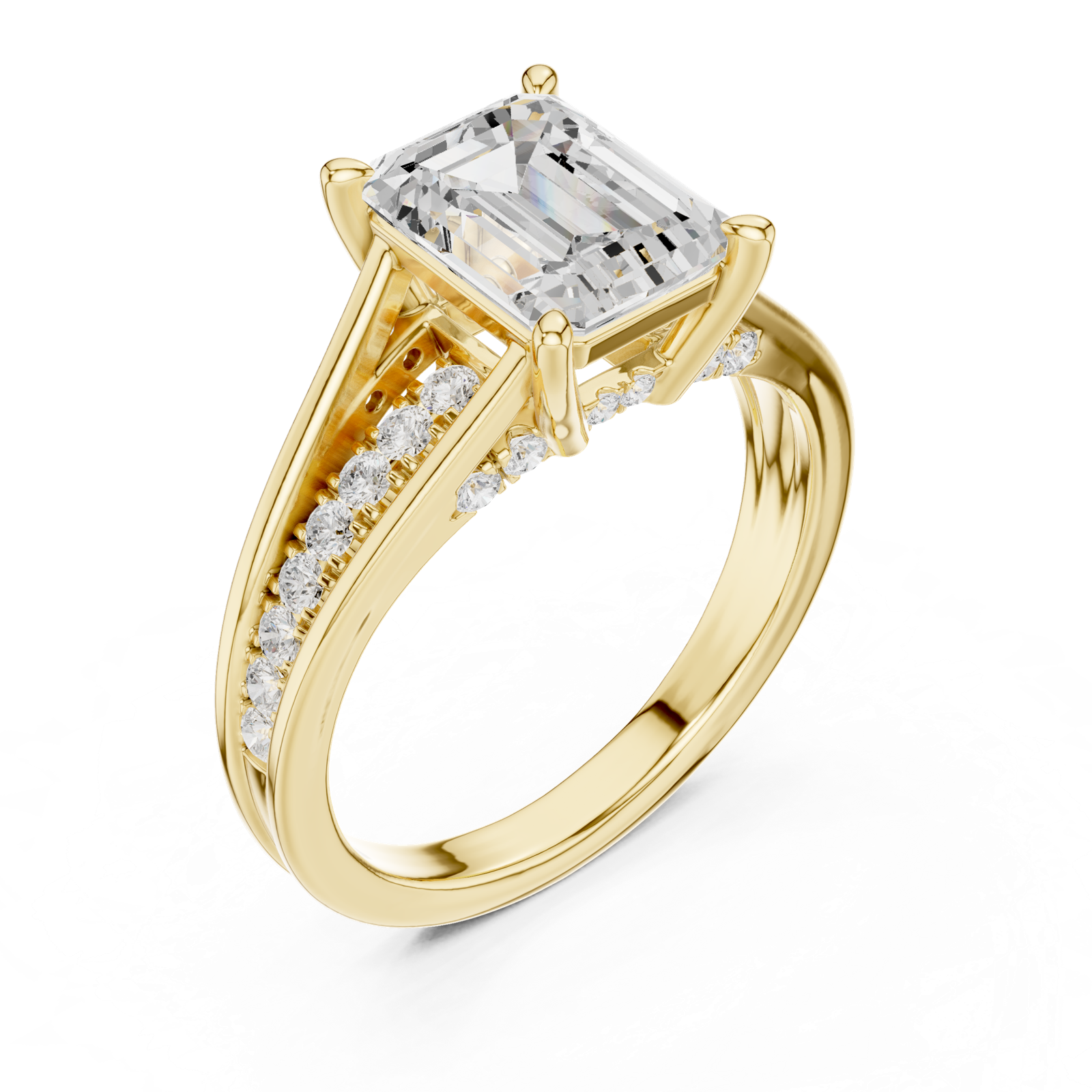 Gold Ring DDLR-253, Yellow Gold, view 2