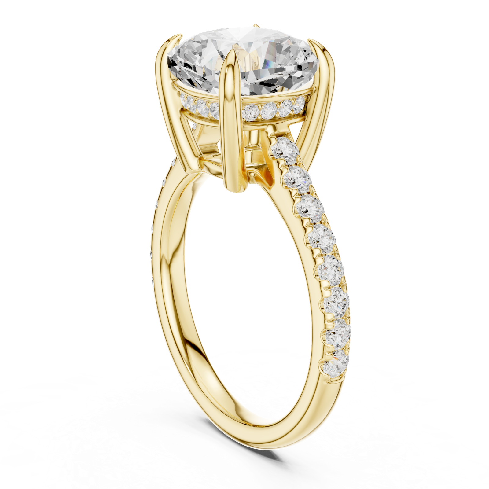 Gold Ring DDLR-1023, Yellow Gold, view 1