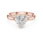 Gold Jewelry L36-10, Heart center stone, Rose Gold, view 4