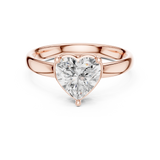 Gold Jewelry L36-10, Heart center stone, Rose Gold, view 4