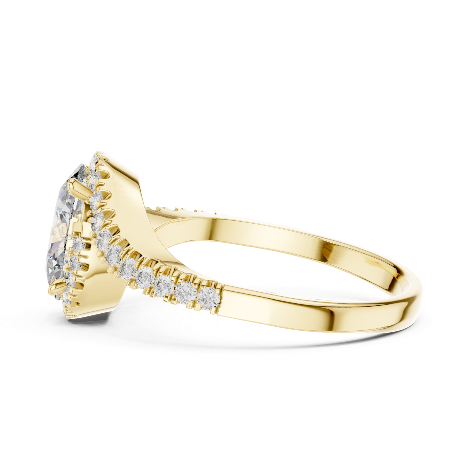 Gold Ring 00001L (48), Yellow Gold, view 3
