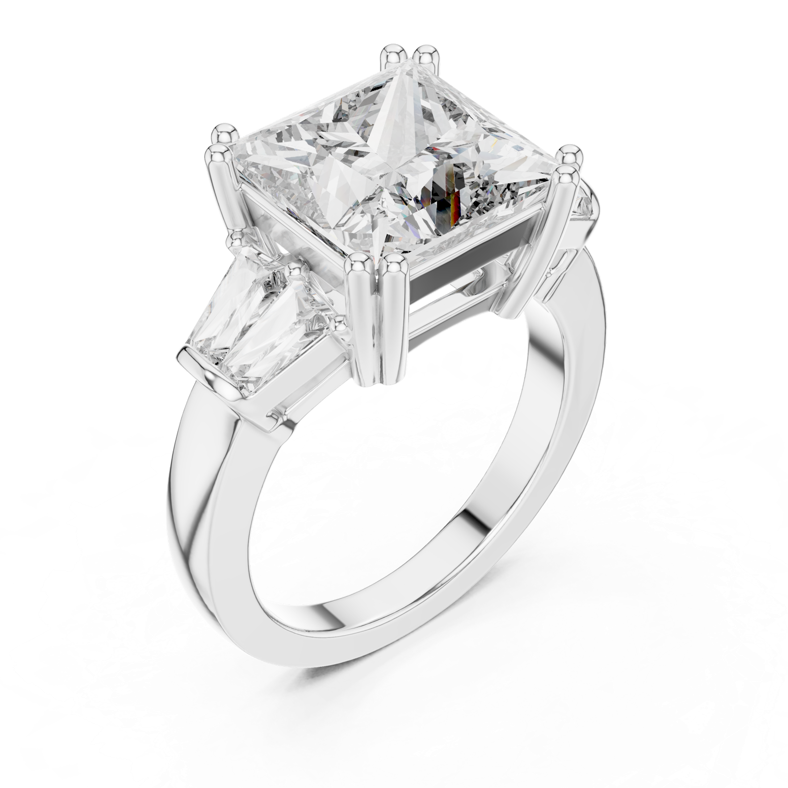 Gold Ring LR-0046, White Gold, view 2