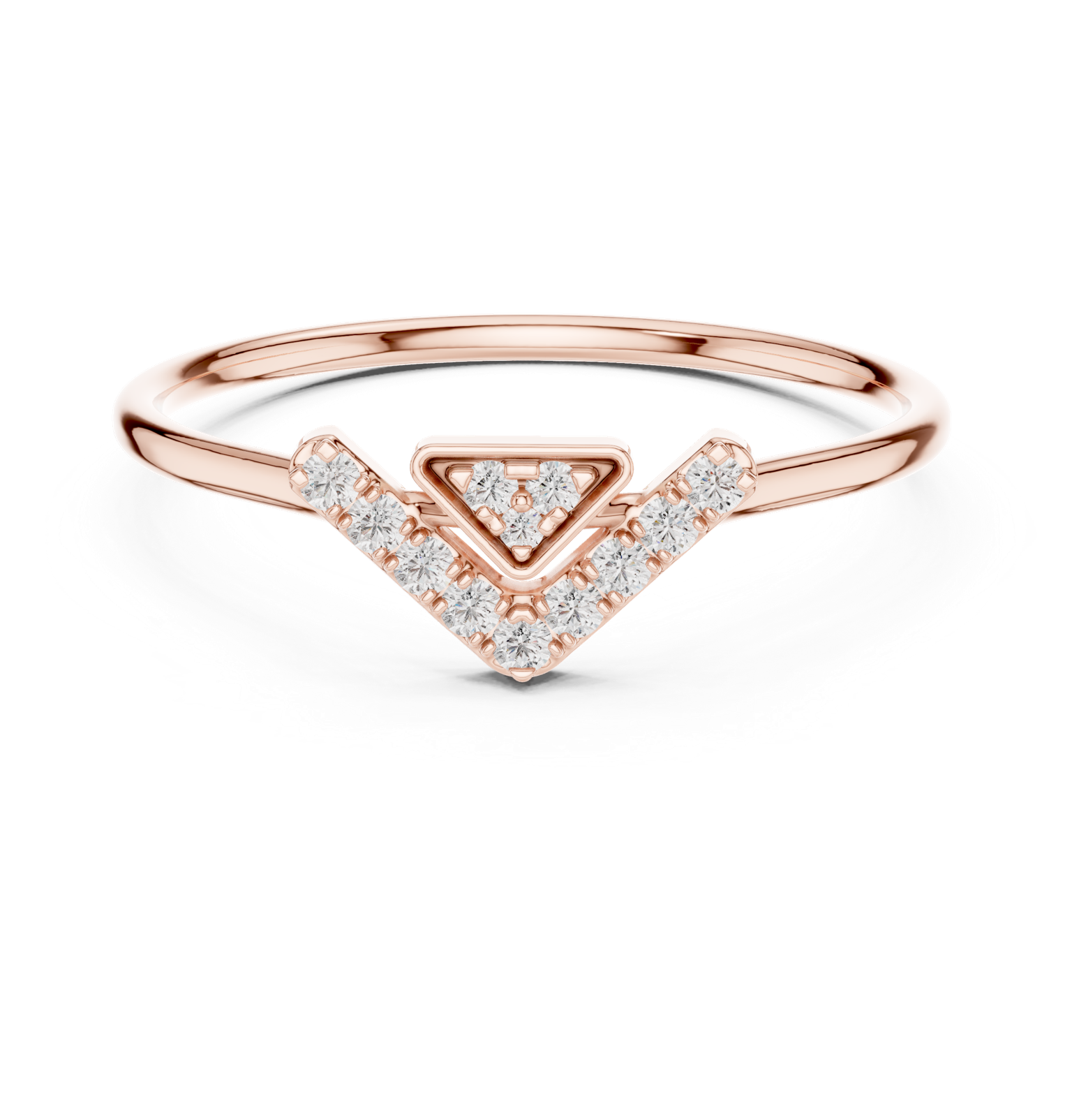 Gold Ring HLR-200, Rose Gold, view 4