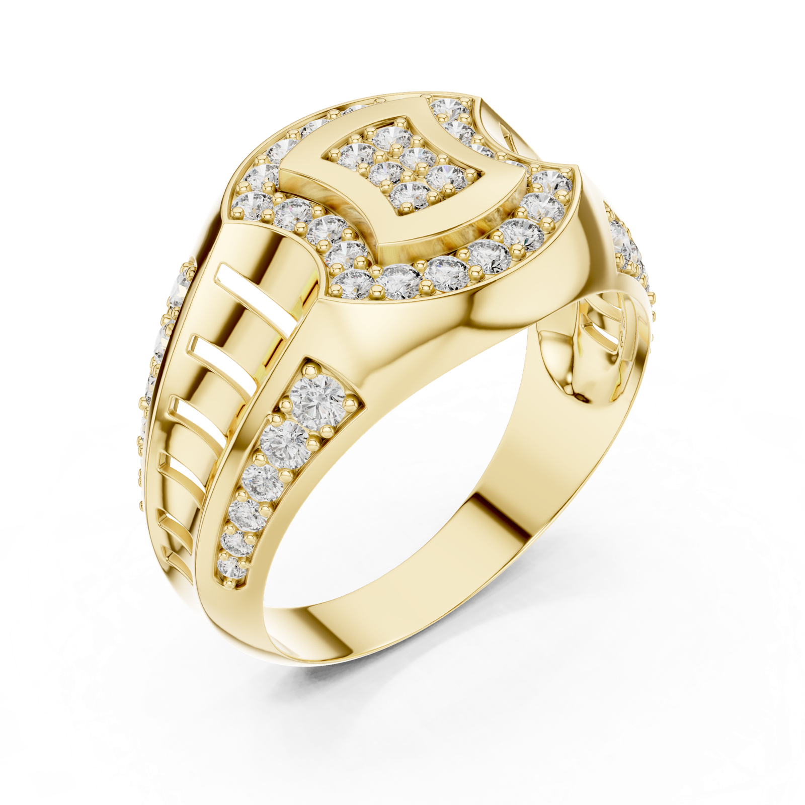 Gold Ring LR-01 (36), Yellow Gold, view 2
