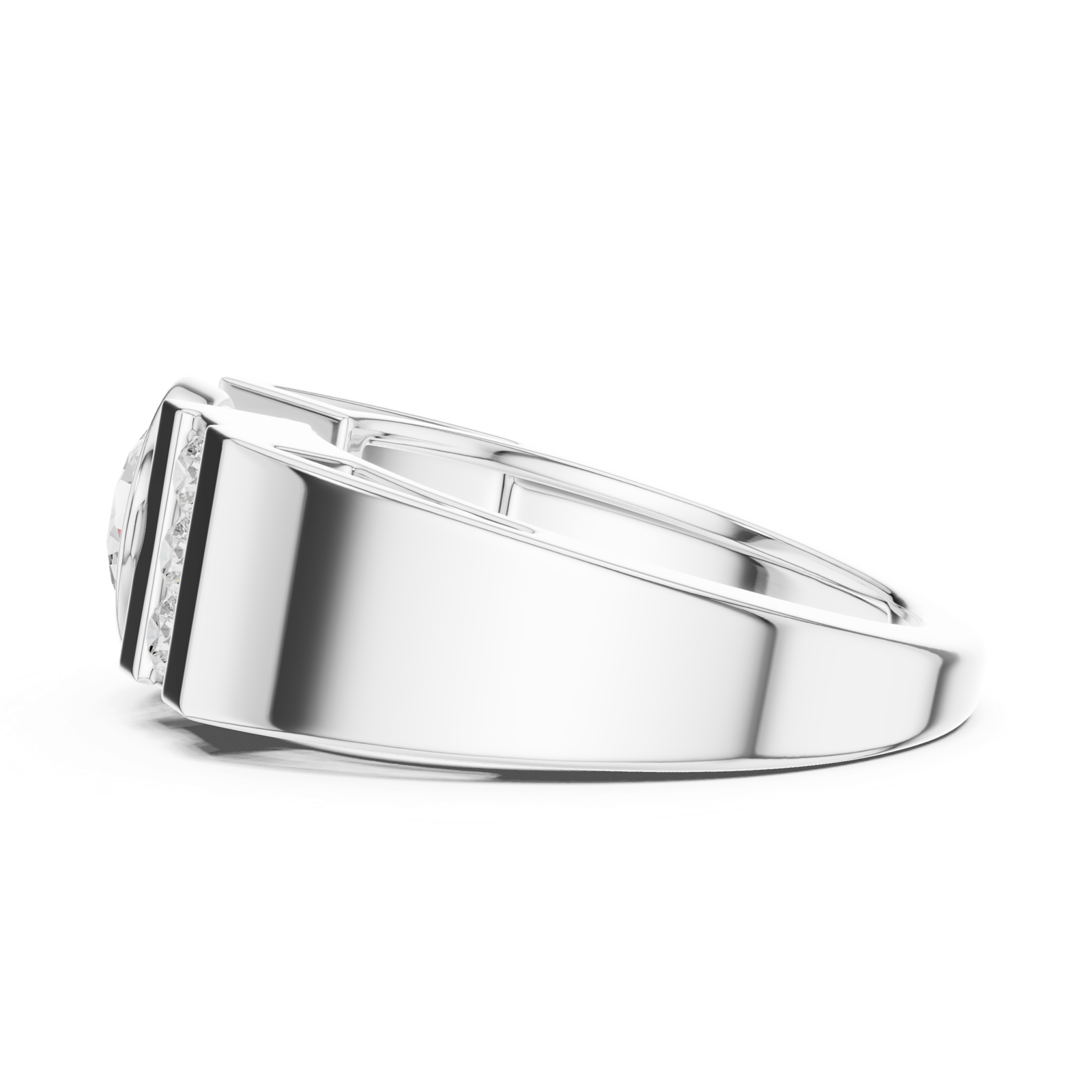 Gold Ring SBMR(43), White Gold, view 3