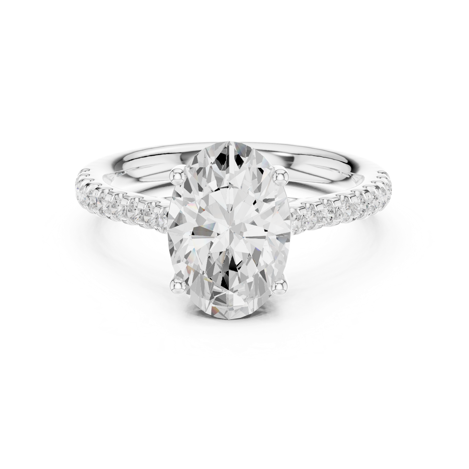 Gold Ring DDLR-729, White Gold, view 4