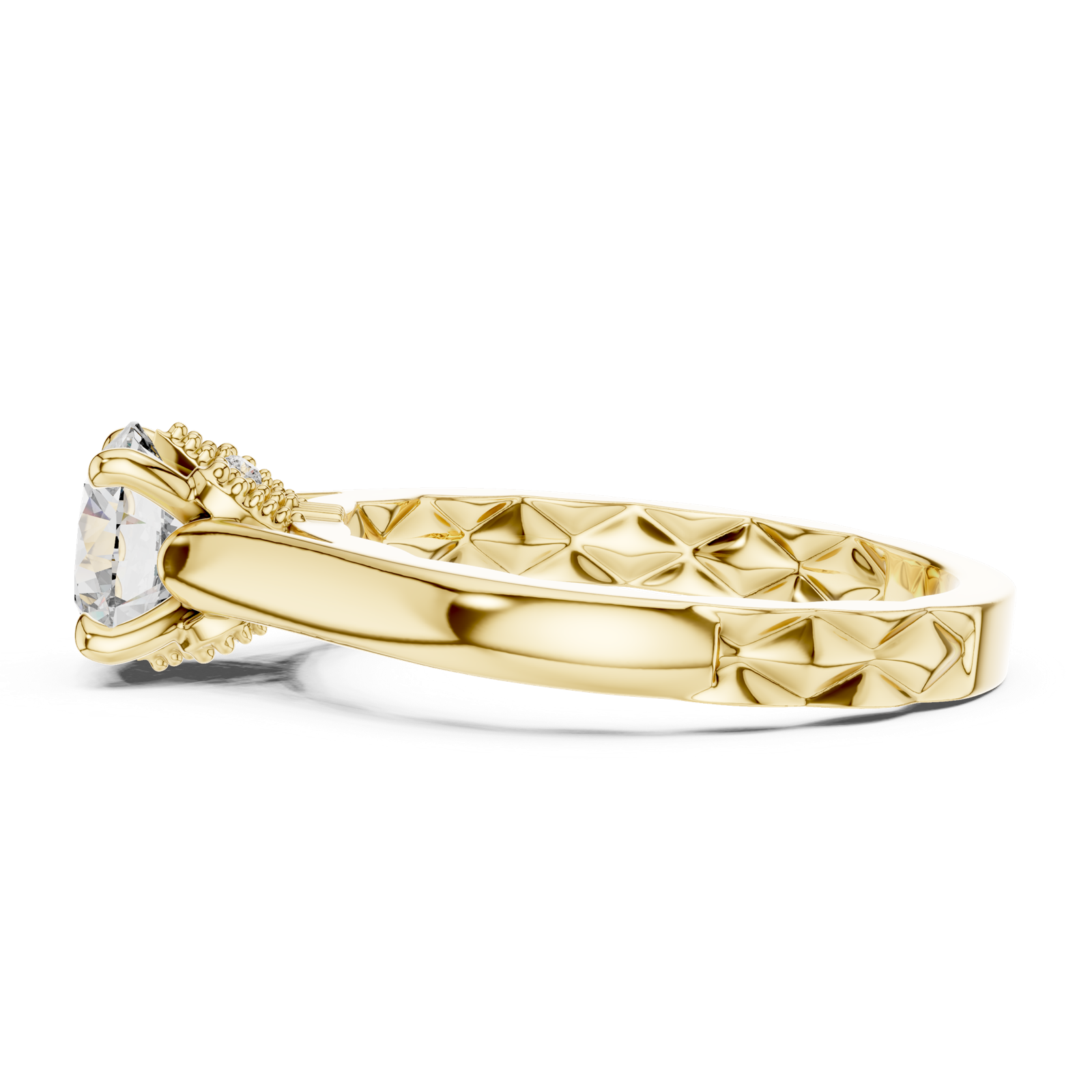 Gold Ring LR-0044, Yellow Gold, view 3